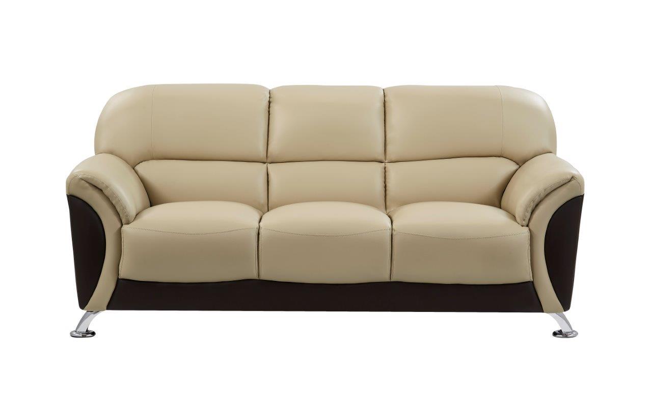

    
Global Furniture U9103 CAPP/CHOC Cappuccino/Chocolate Leather Gel Sofa Set 2Pcs
