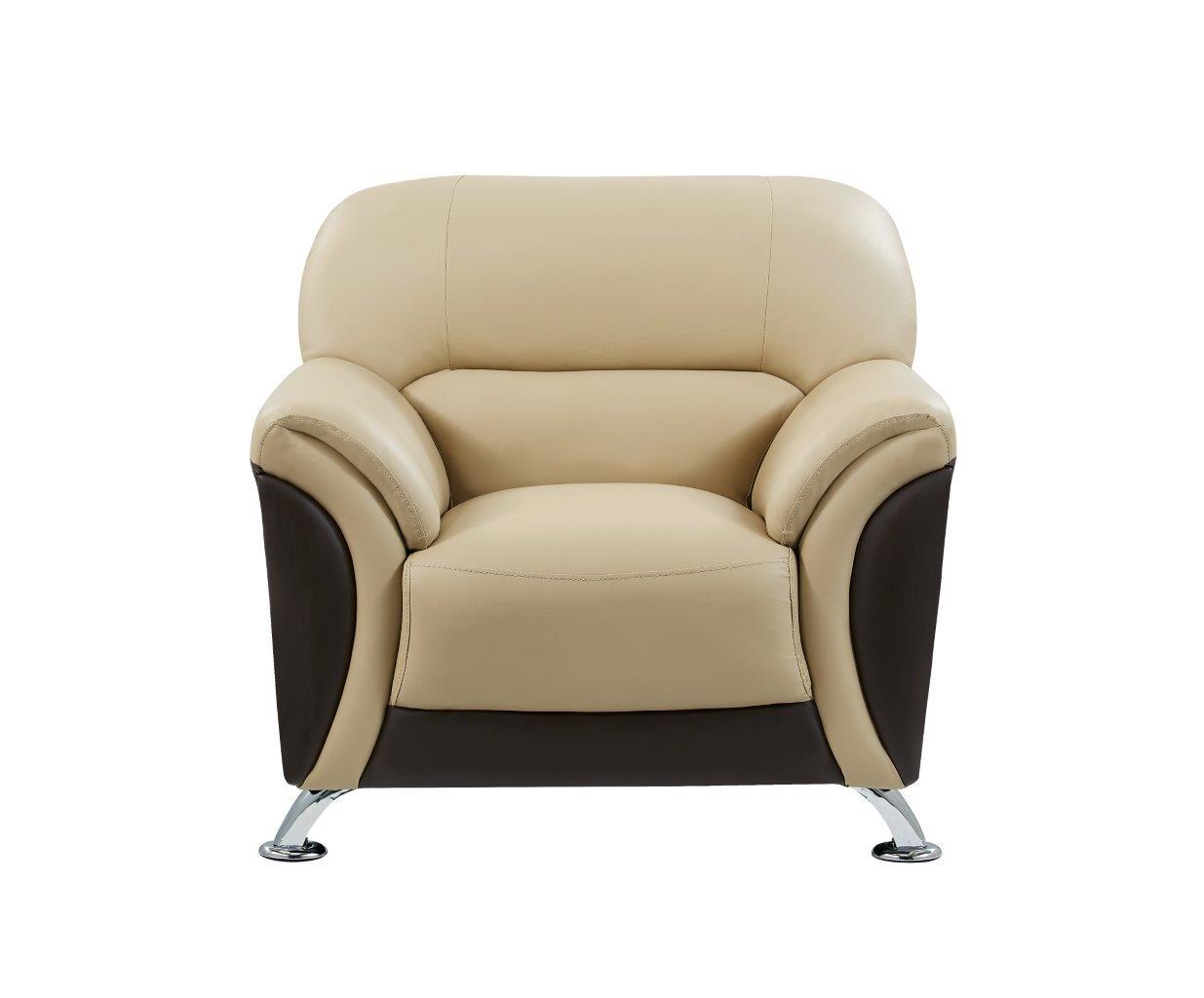 

        
Global Furniture USA U9103 Sofa Loveseat and Chair Set Chocolate/Cappuccino leather gel 00887179010968
