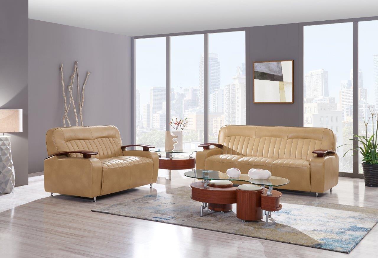 

    
Global Furniture UFM279 Contemporary Blanche Ivory Leather Gel Sofa Set 2Pcs
