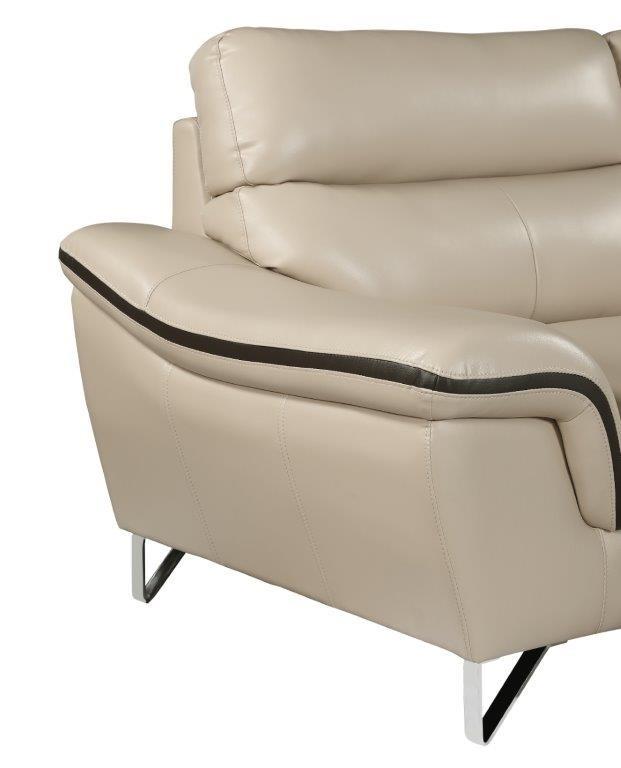 

        
00083398858651Beige Premium Leather Match Sofa Set 2 Pcs Contemporary Global United 168
