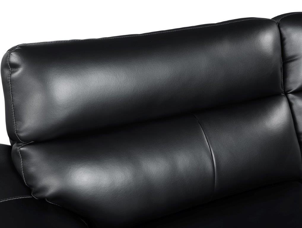 

    
 Order  Black Premium Leather Match Sofa Set 2 Pcs Contemporary Global United 168
