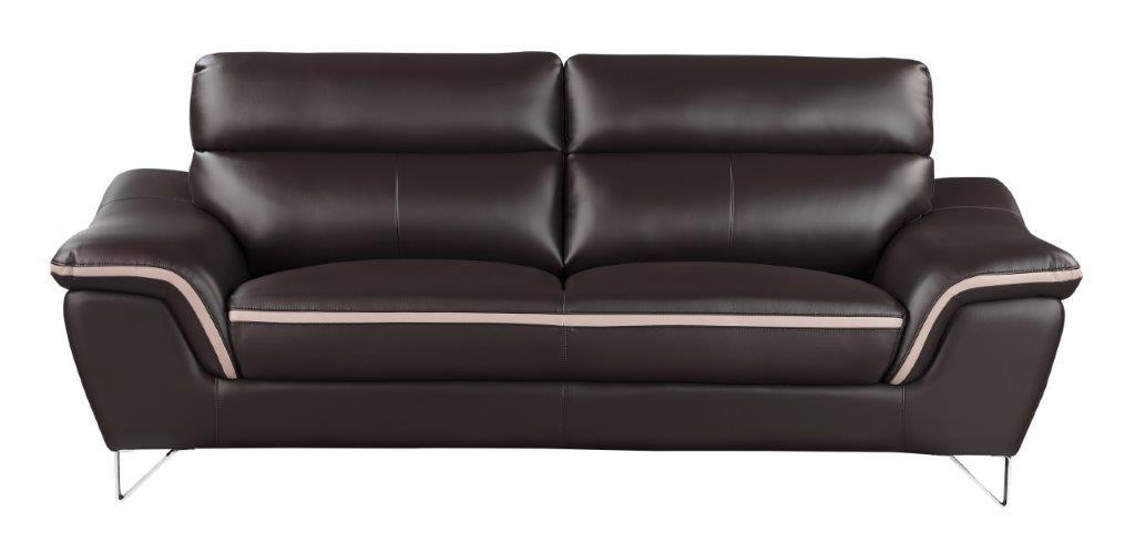

        
Global United 168 Sofa and Loveseat Set Brown Leather Match 00083398858606
