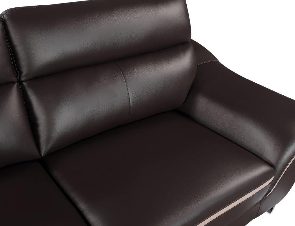 

    
 Order  Brown Premium Leather Match Sofa Set 2 Pcs Contemporary Global United 168

