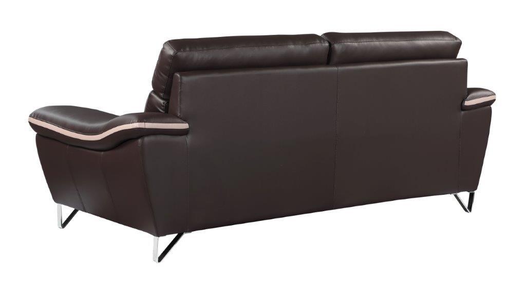 

        
00083398858590Contemporary Brown Premium Leather Match Sofa Set 3Pcs Global United 168
