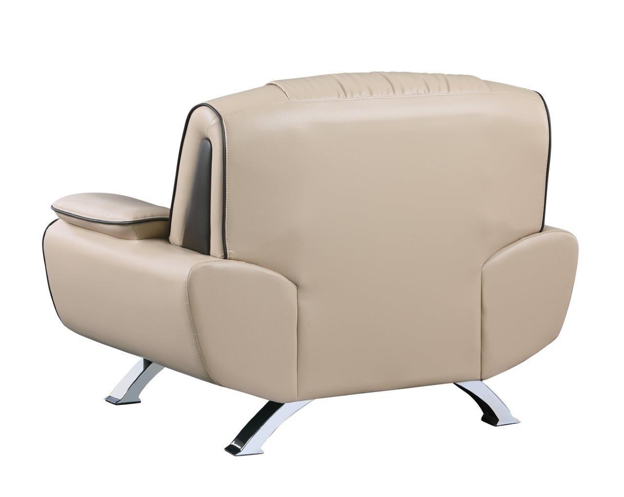 

    
 Order  Contemporary Beige Premium Leather Match Sofa Set 3Pcs Global United 405
