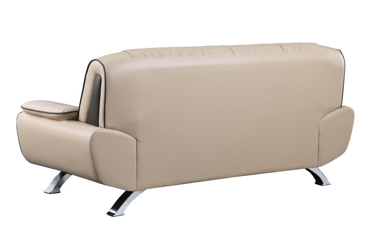 

    
 Shop  Contemporary Beige Premium Leather Match Sofa Set 3Pcs Global United 405
