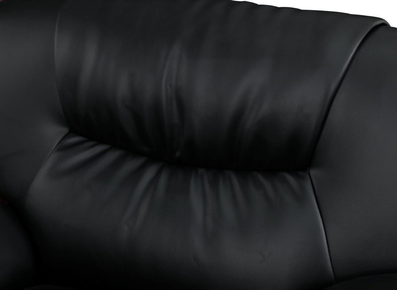 

    
405-BLACK-L Contemporary Black Premium Leather Match Loveseat Global United 405
