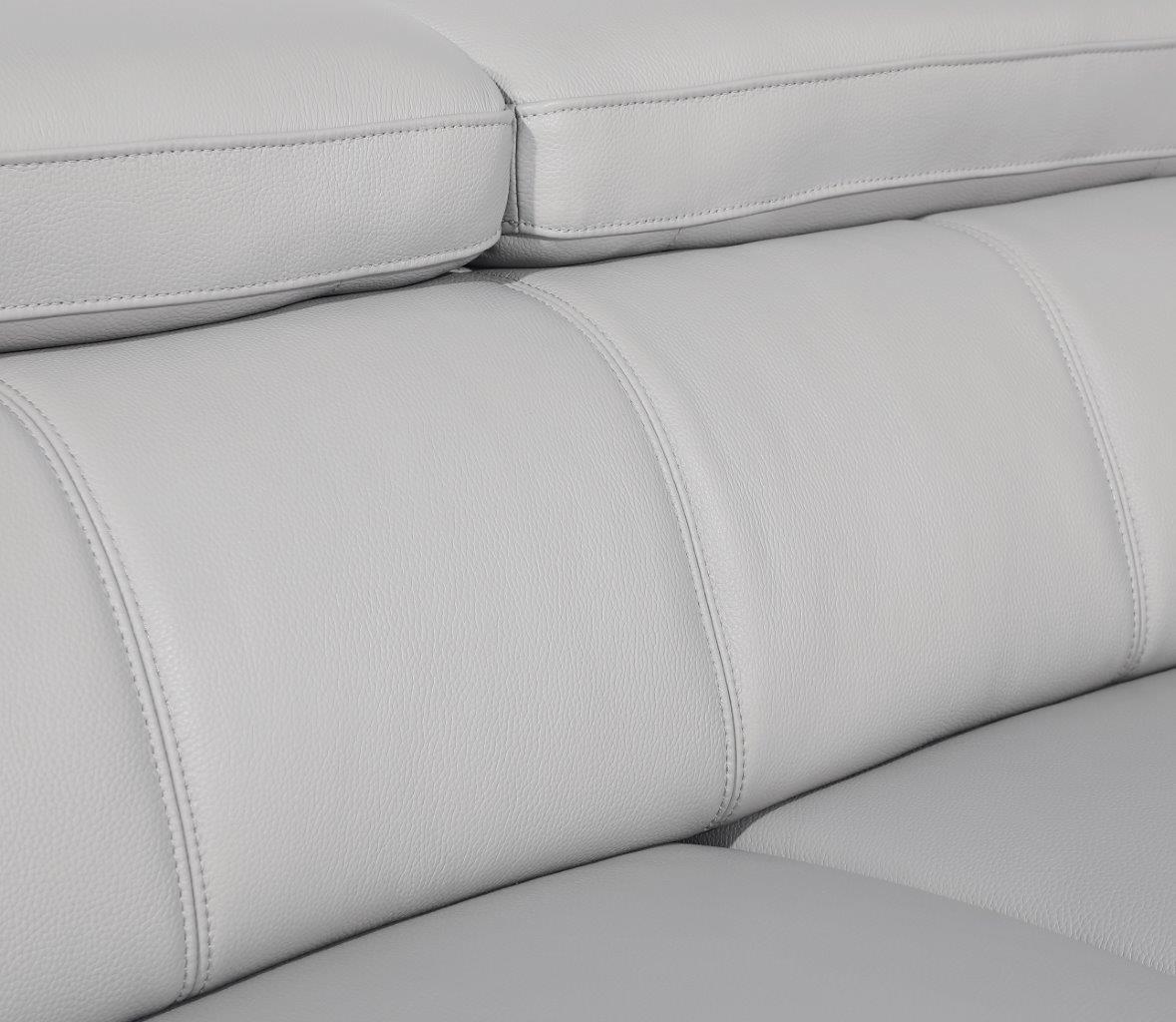 

    
 Order  Light Gray Genuine Italian Leather Sofa Modern Global United 415
