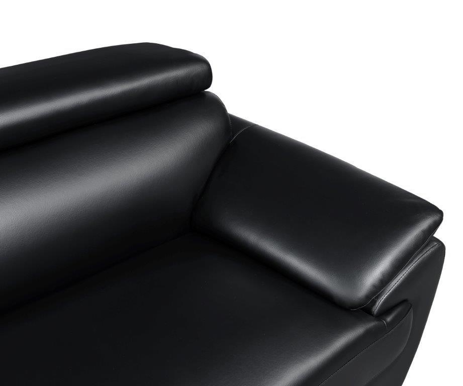 

    
Black Premium Leather Match Sofa Set 2Pcs Contemporary 4571 Global United

