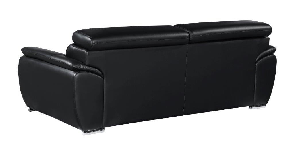 

        
00083398859009Black Premium Leather Match Sofa Set 2Pcs Contemporary 4571 Global United
