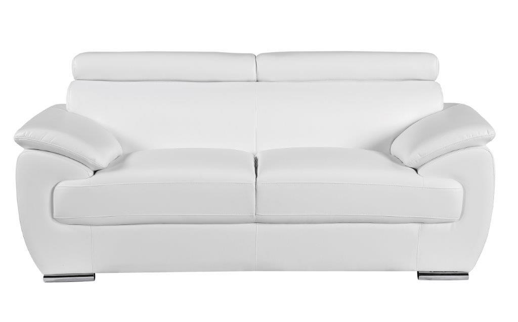 

    
White Premium Leather Match Loveseat Contemporary 4571 Global United
