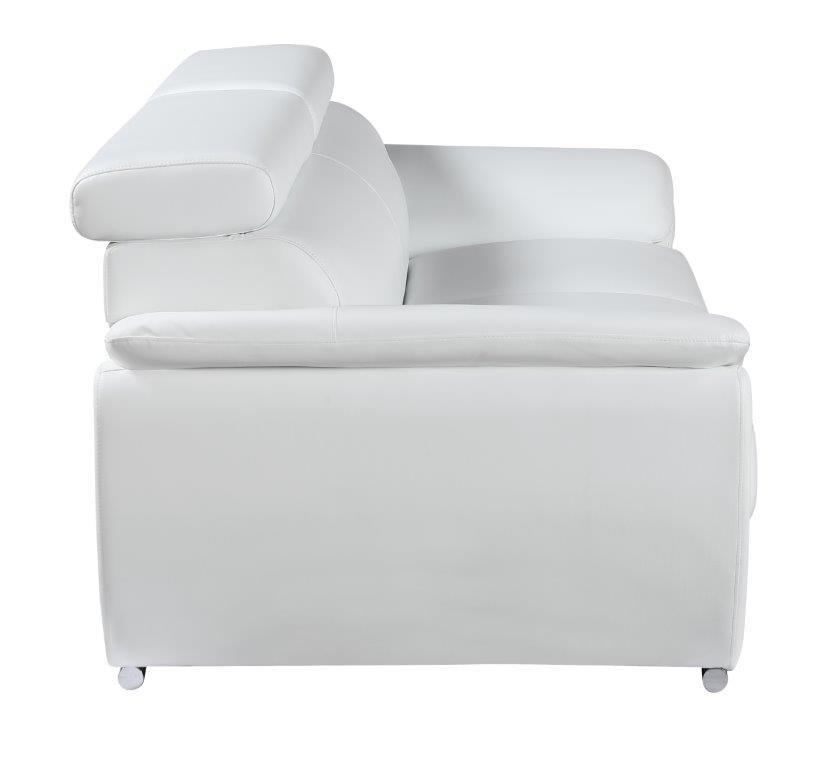 

    
 Shop  White Premium Leather Match Sofa Set 2Pcs Contemporary 4571 Global United
