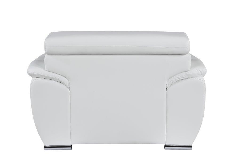 

    
 Shop  White Premium Leather Match Sofa Set 3Pcs Contemporary 4571 Global United

