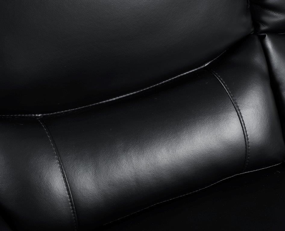 

    
 Photo  BLACK Premium Leather Match Sofa Set 2 Pcs Contemporary 4572 Global United

