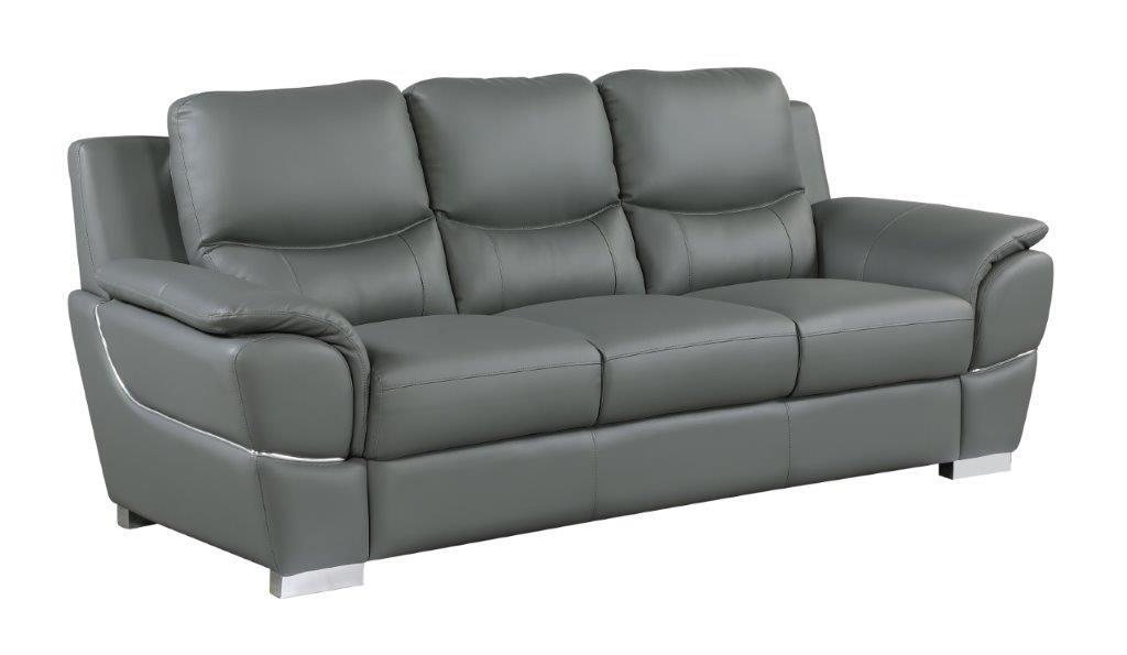

    
GREY Premium Leather Match Sofa Set 2 Pcs Contemporary 4572 Global United
