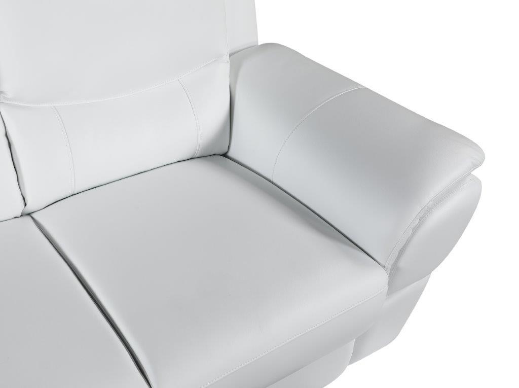 

        
00083398858514WHITE Premium Leather Match Loveseat Contemporary 4572 Global United
