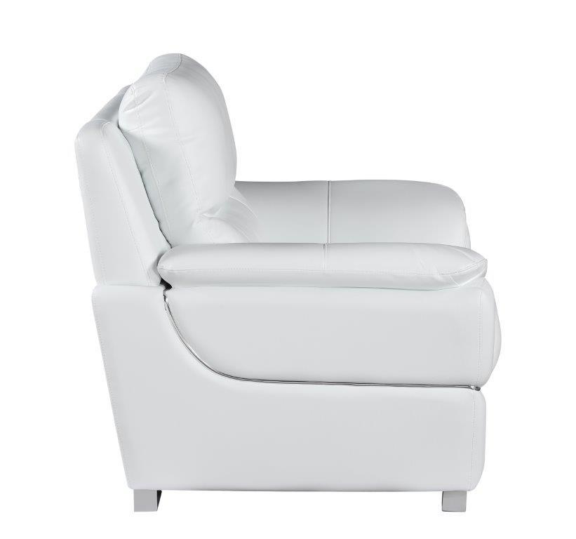 

    
 Photo  WHITE Premium Leather Match Sofa Set 3 Pcs Contemporary 4572 Global United
