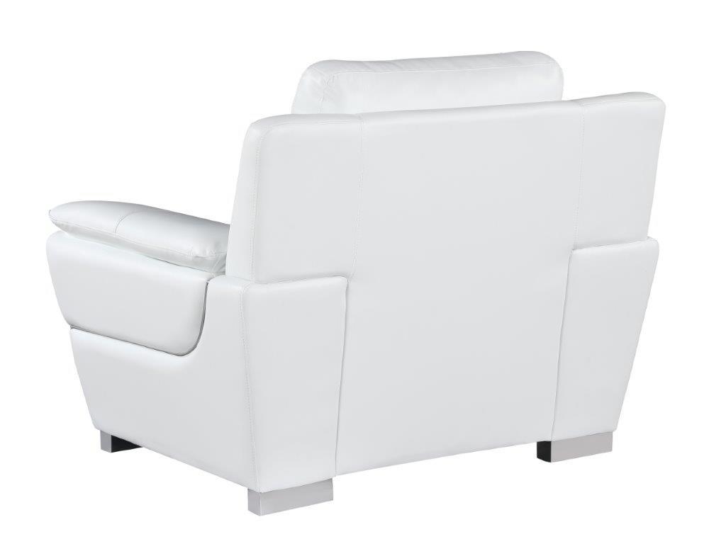 

    
 Shop  WHITE Premium Leather Match Sofa Set 3 Pcs Contemporary 4572 Global United
