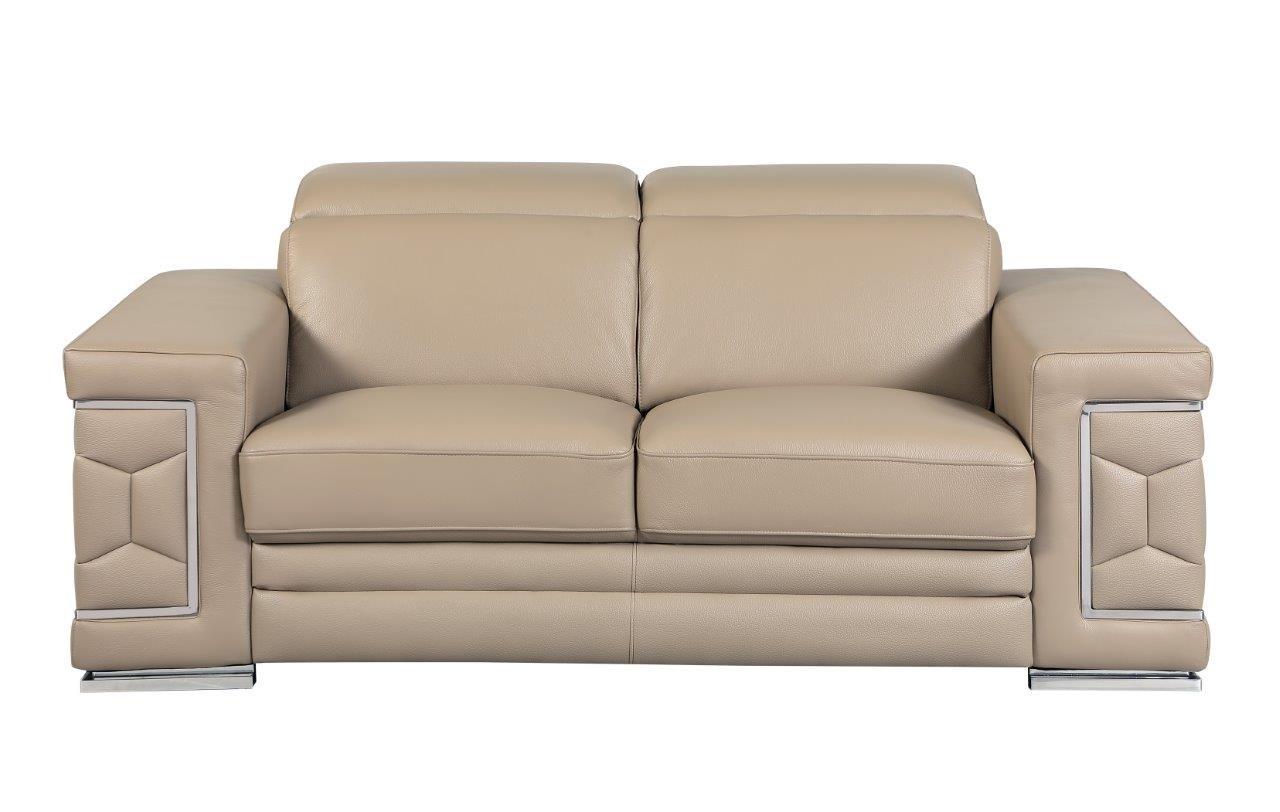 

    
692-BEIGE-3-PC BEIGE Genuine Italian Leather Sofa Set 3Pcs Contemporary 692 Global United
