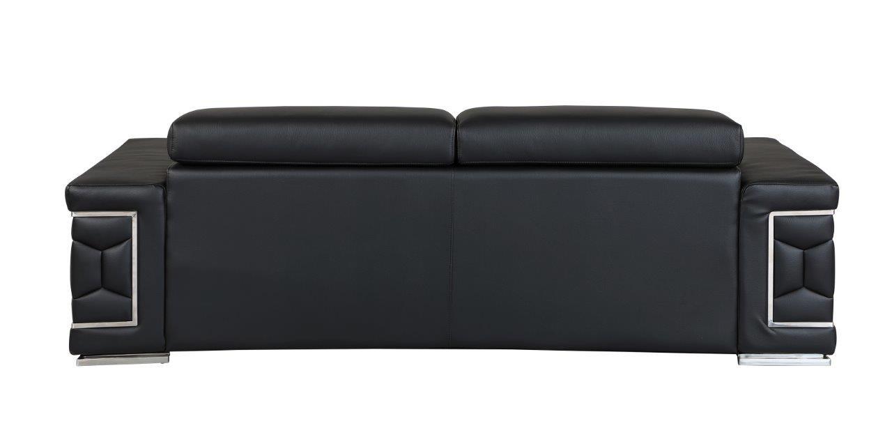 

    
 Shop  BLACK Genuine Italian Leather Sofa Set 3Pcs Contemporary 692 Global United
