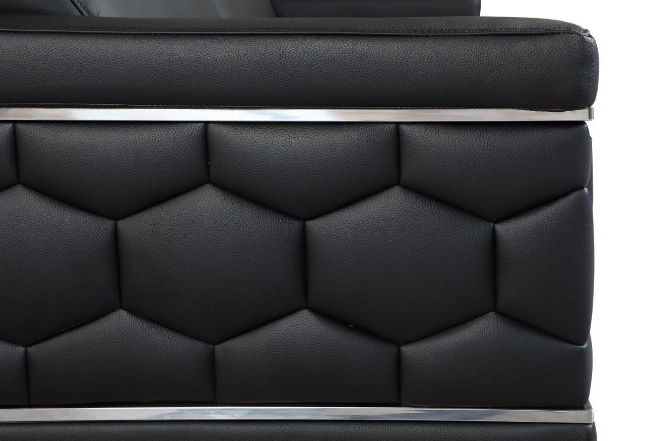 

    
692-BLACK-S BLACK Genuine Italian Leather Sofa Contemporary 692 Global United
