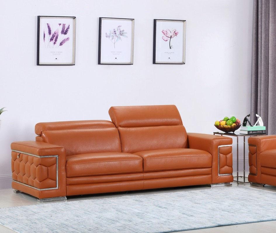

    
 Shop  CAMEL Genuine Italian Leather Sofa Contemporary 692 Global United
