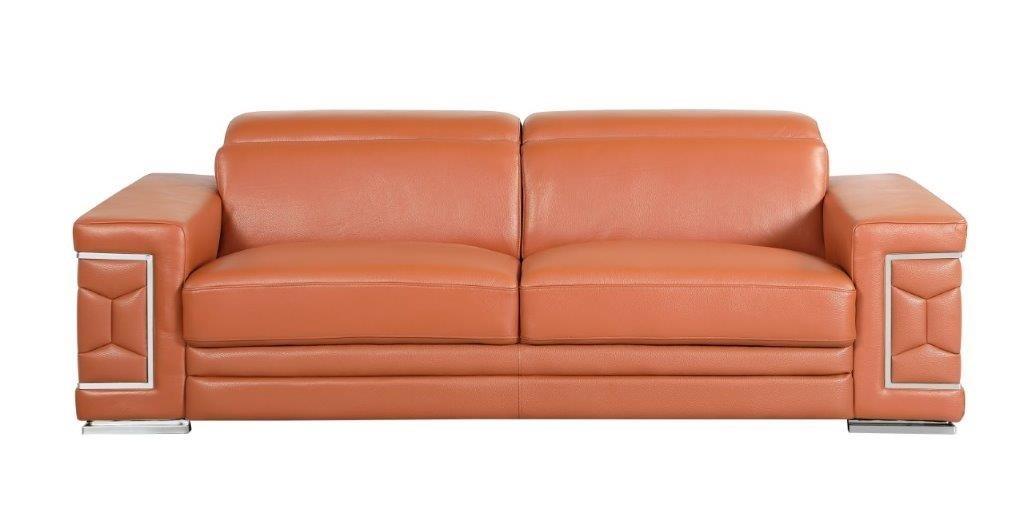 

    
CAMEL Genuine Italian Leather Sofa Contemporary 692 Global United
