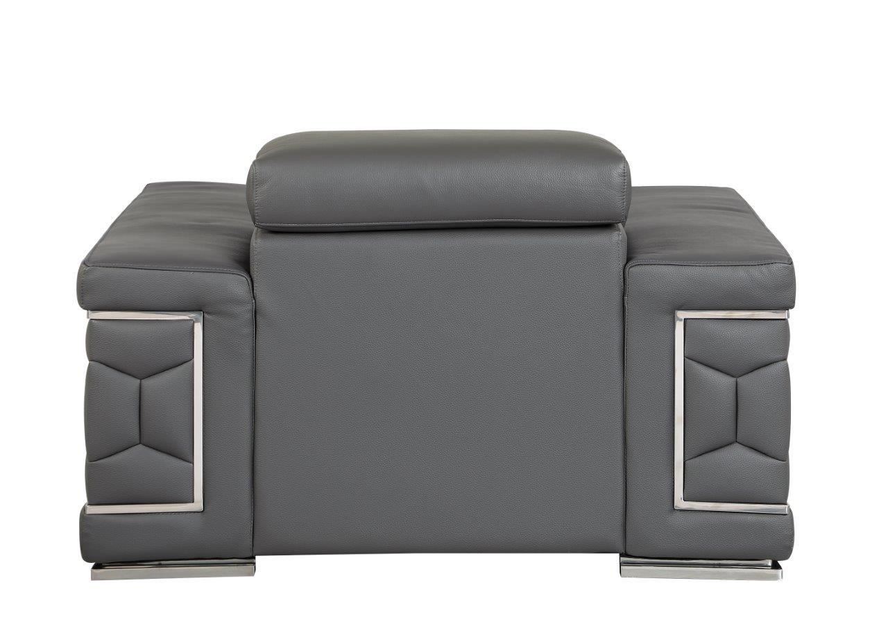 

    
 Order  DARK GRAY Genuine Italian Leather Sofa Set 3Pcs Contemporary 692 Global United
