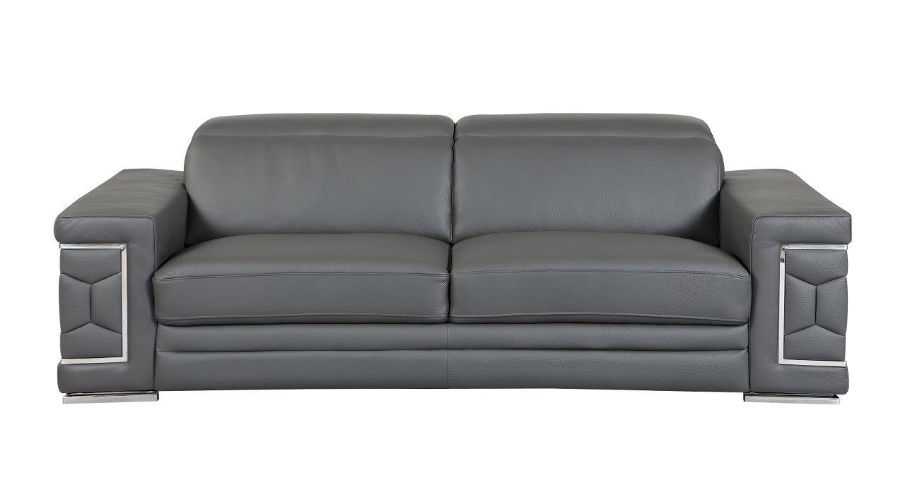 

    
692-DARK-GRAY-3-PC DARK GRAY Genuine Italian Leather Sofa Set 3Pcs Contemporary 692 Global United
