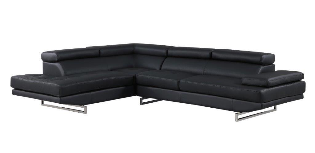 

    
BLACK Faux Leather Air Sectional LAF Contemporary Global United 8136-SEC

