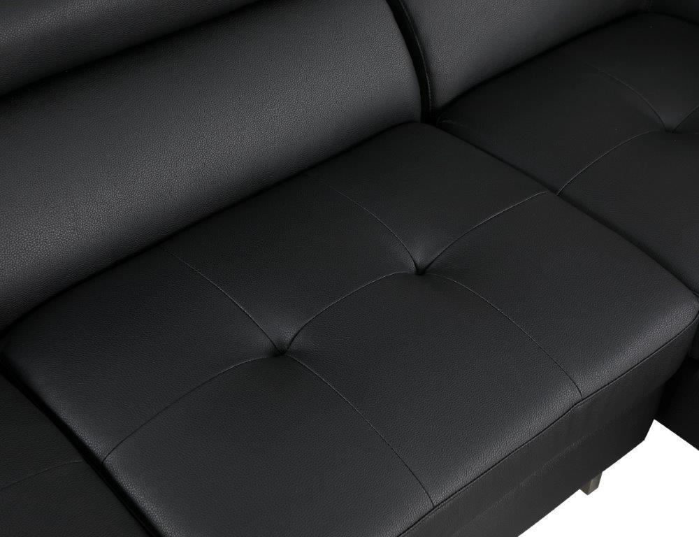 

    
 Order  BLACK Faux Leather Air Sectional LAF Contemporary Global United 8136-SEC
