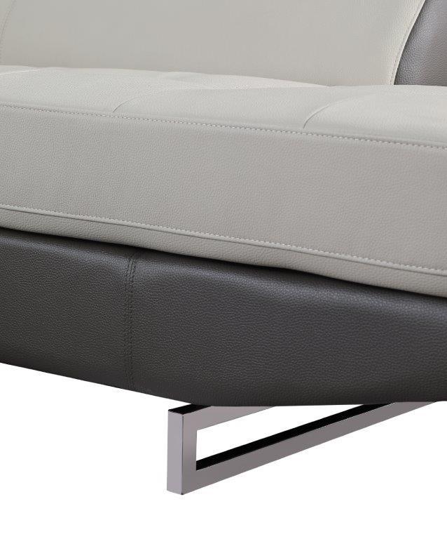 

    
 Order  LIGHT GRAY/DARK GRAY Faux Leather Air Sectional RAF Contemporary Global United 8136-SEC
