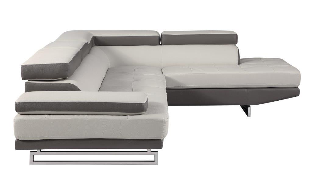 

        
Global United 8136 Sectional Sofa Light Grey/Dark Grey Bonded Leather 00083398860456
