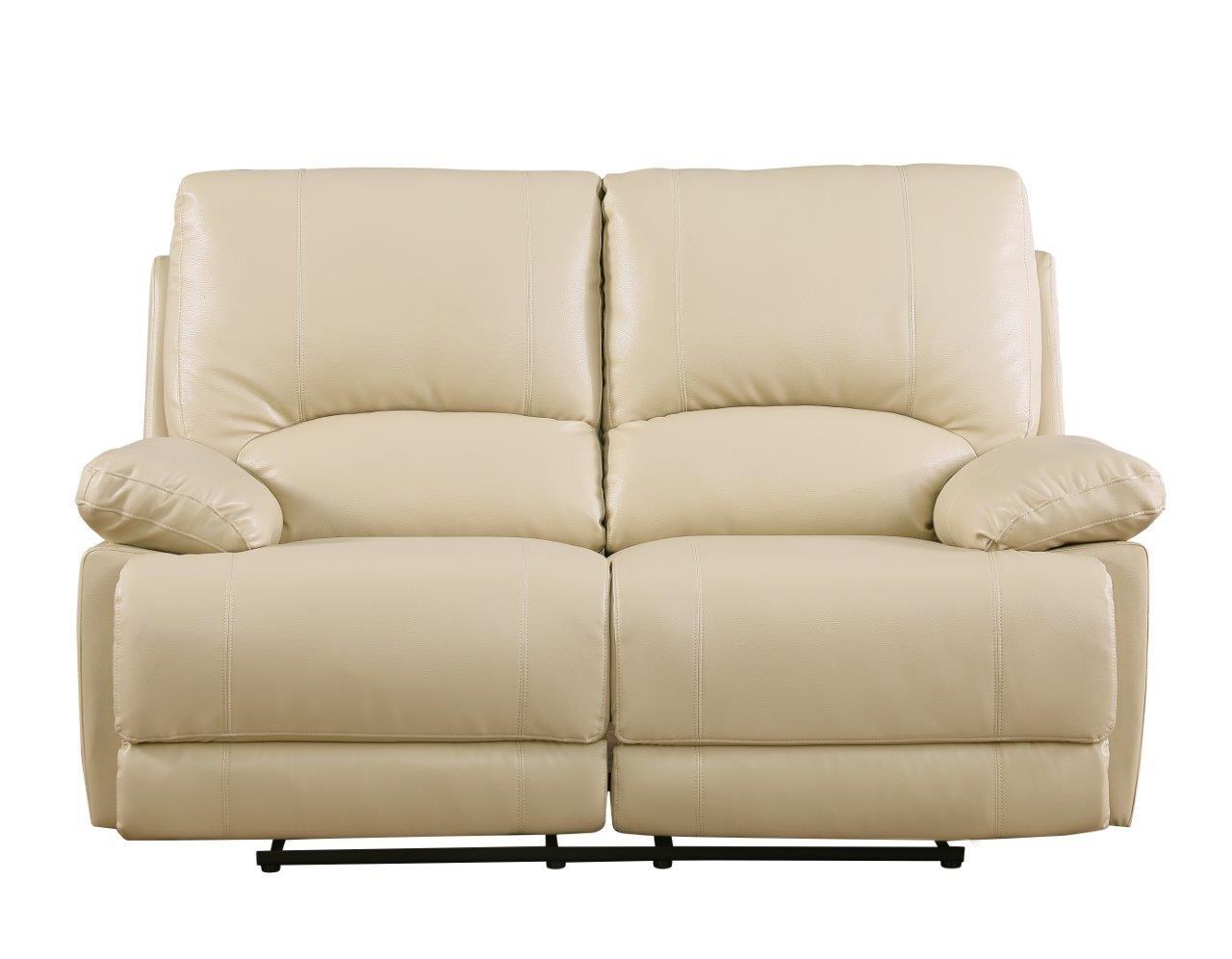 

    
Beige Leather Air / Match Loveseat Global United 9345
