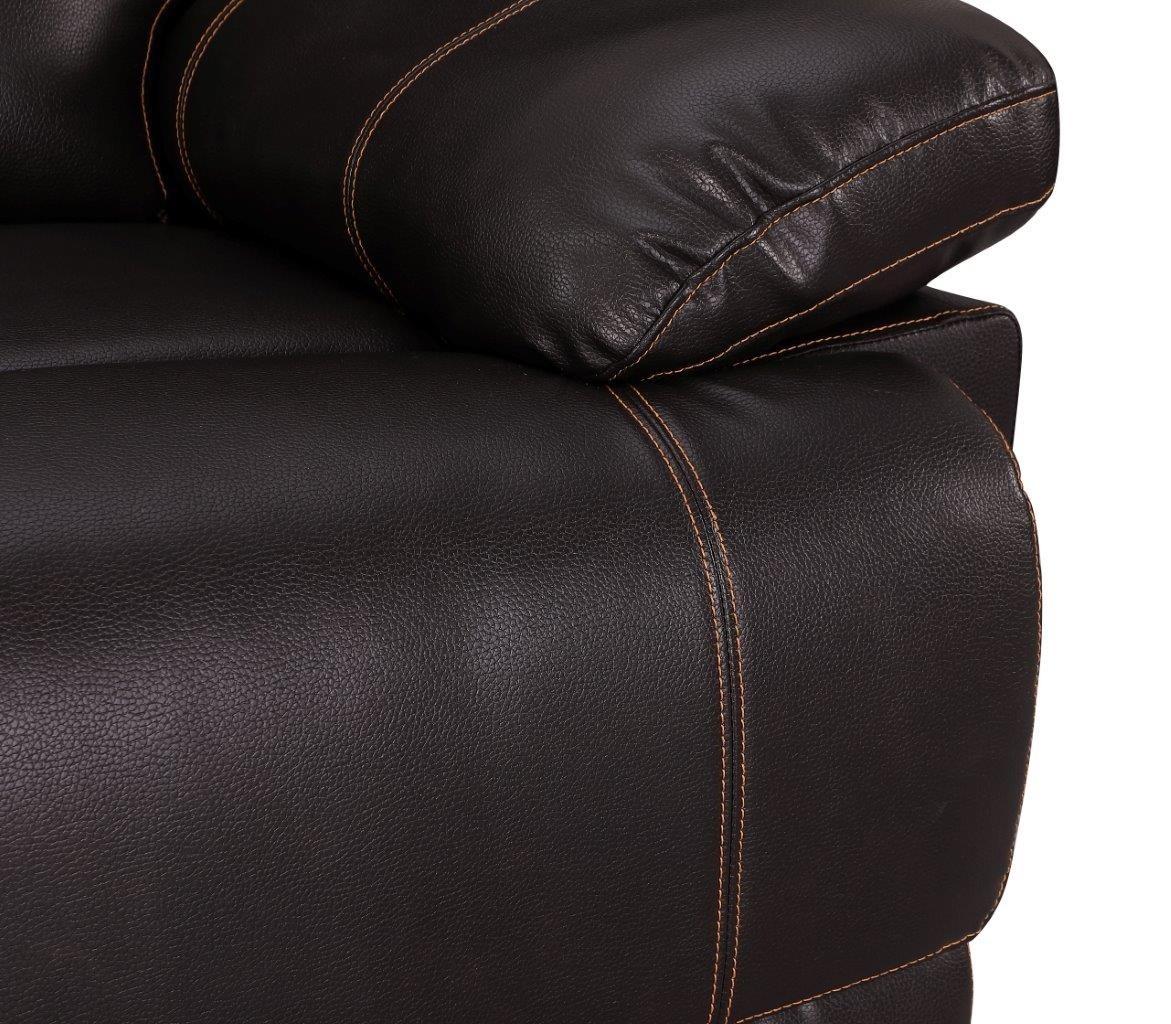 

    
 Order  Brown Leather Air / Match Recliner Sofa Global United 9345
