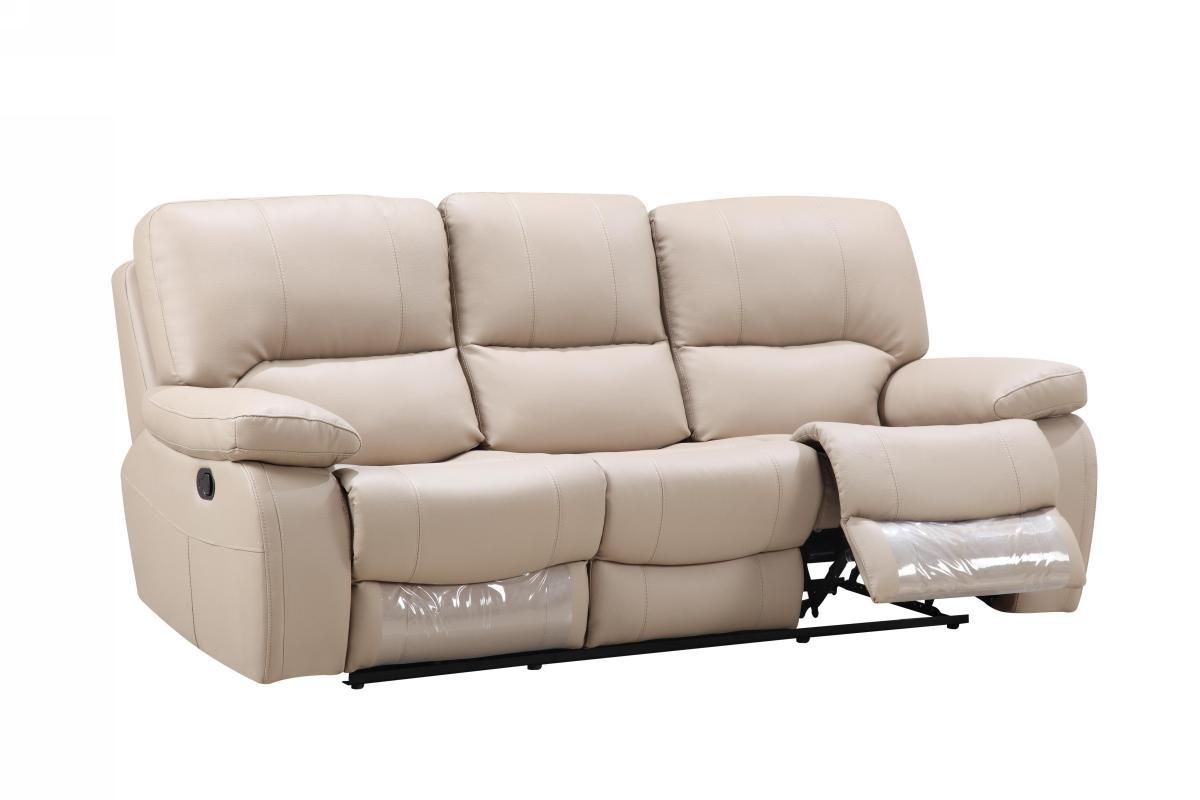 

    
Modern Beige Leather Gel / Match Recliner Sofa Set 2 Pcs Global United 9389
