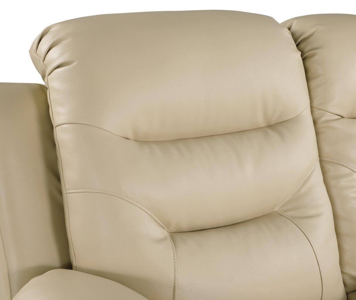 

    
9392-BEIGE-CL Beige Leather Air / Match Recliner Loveseat with Console Global United 9392
