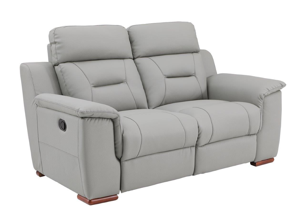 

    
Contemporary Gray Leather Gel / Match Recliner Loveseat Global United 9408
