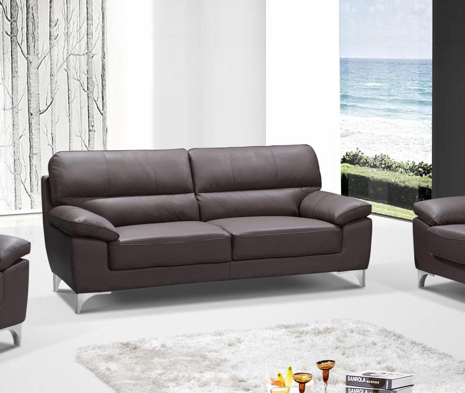 

    
Contemporary Brown Leather Gel Sofa Global United 9436
