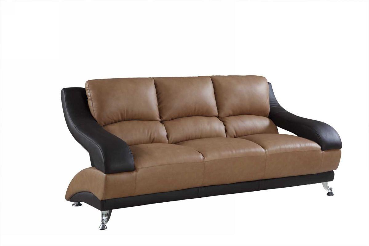 Contemporary Sofa 982 982-TWO-TONE-S in Two-tone Leather Match