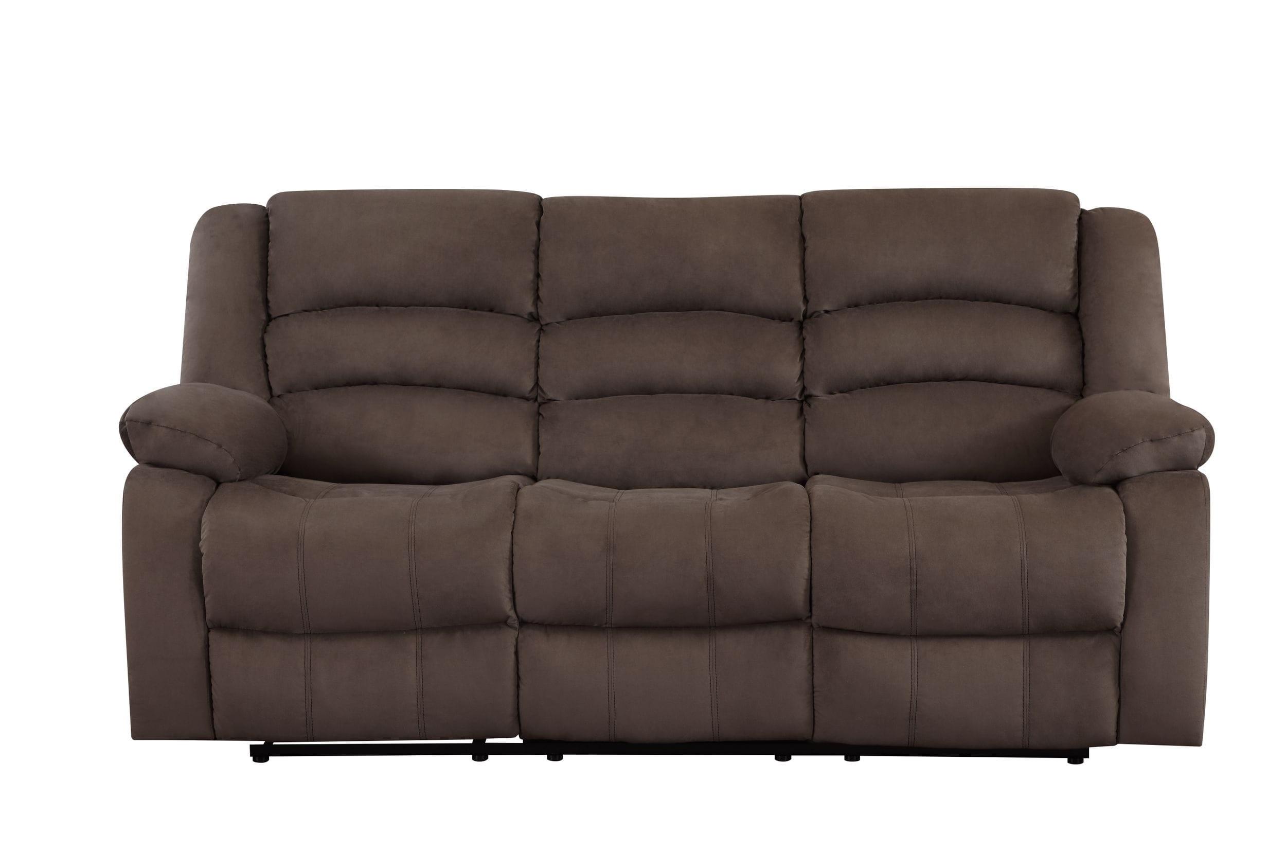 

    
Brown Microfiber Recliner Sofa Contemporary Global United 9824
