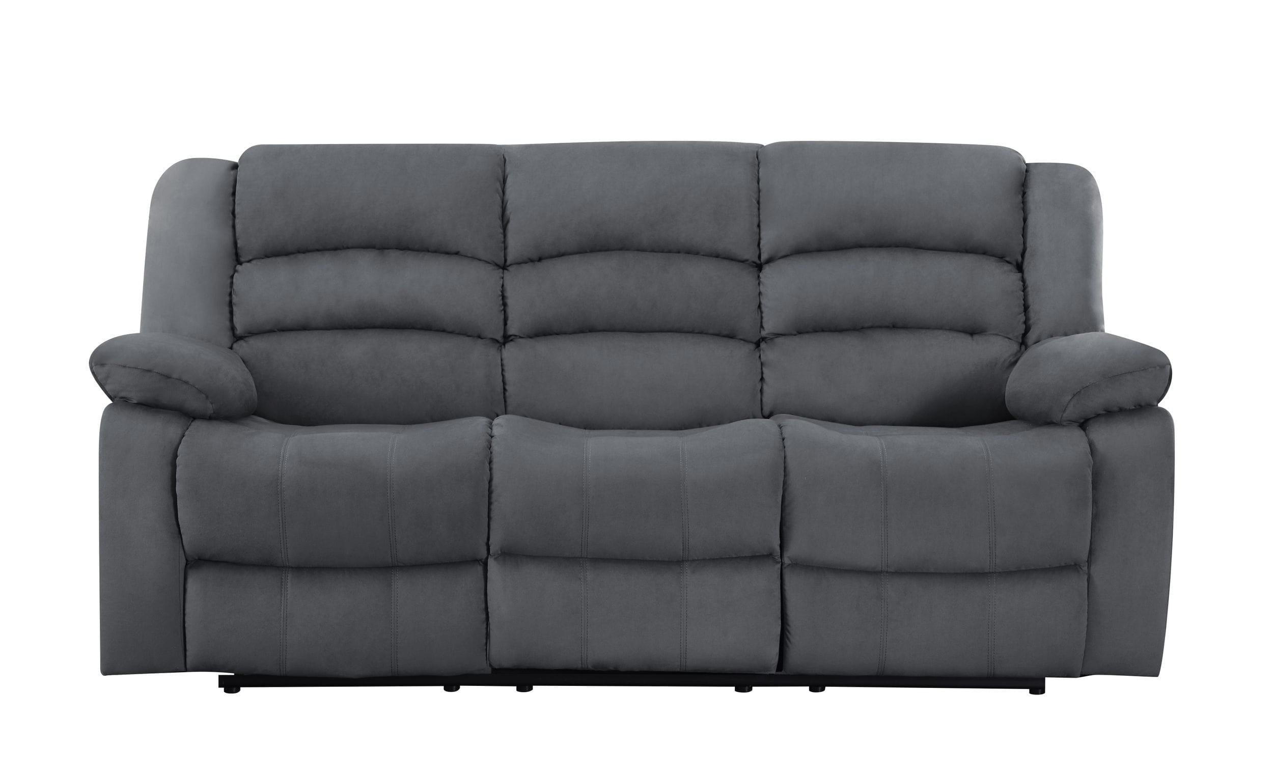 

    
Gray Microfiber Recliner Sofa Contemporary Global United 9824
