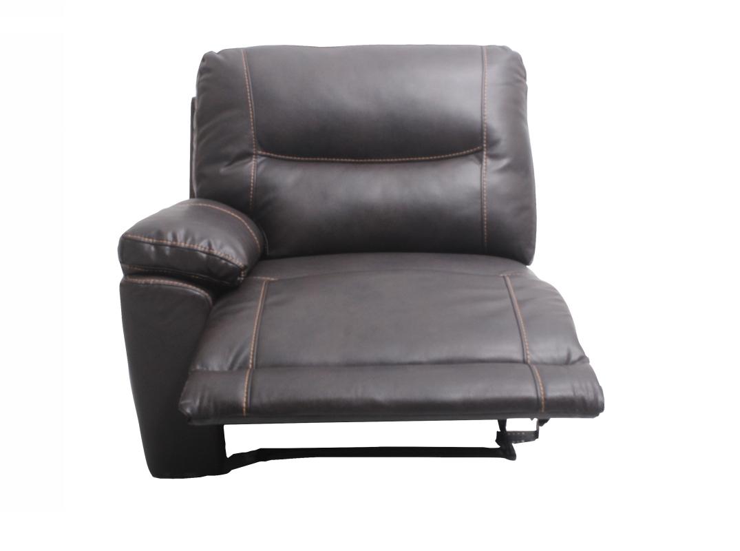 

    
 Shop  Dark Brown Leather Air Recliner Sectional w/Chaise Right 6 Pcs Global United 9917
