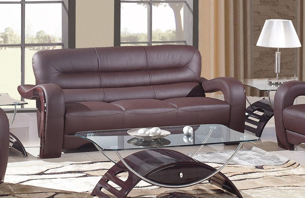 

    
Contemporary Brown Premium Leather Match Sofa Global United 992
