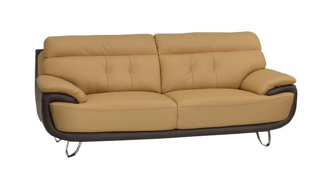 

    
Contemporary Two-Tone Leather Match Living Room Sofa Global United  A159

