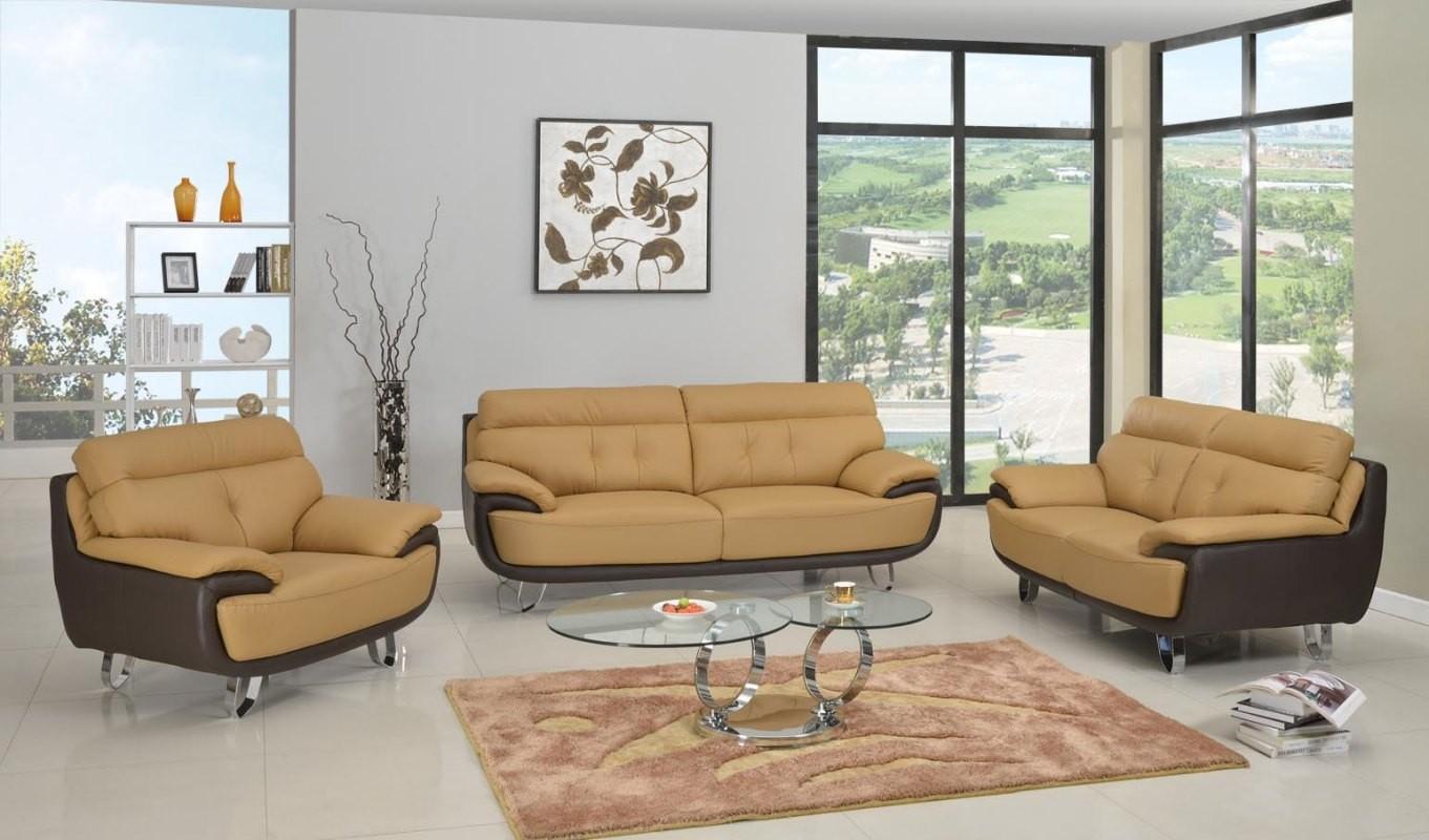 

    
Contemporary Two-Tone Leather Match Sofa Set 2 Pcs Global United A159
