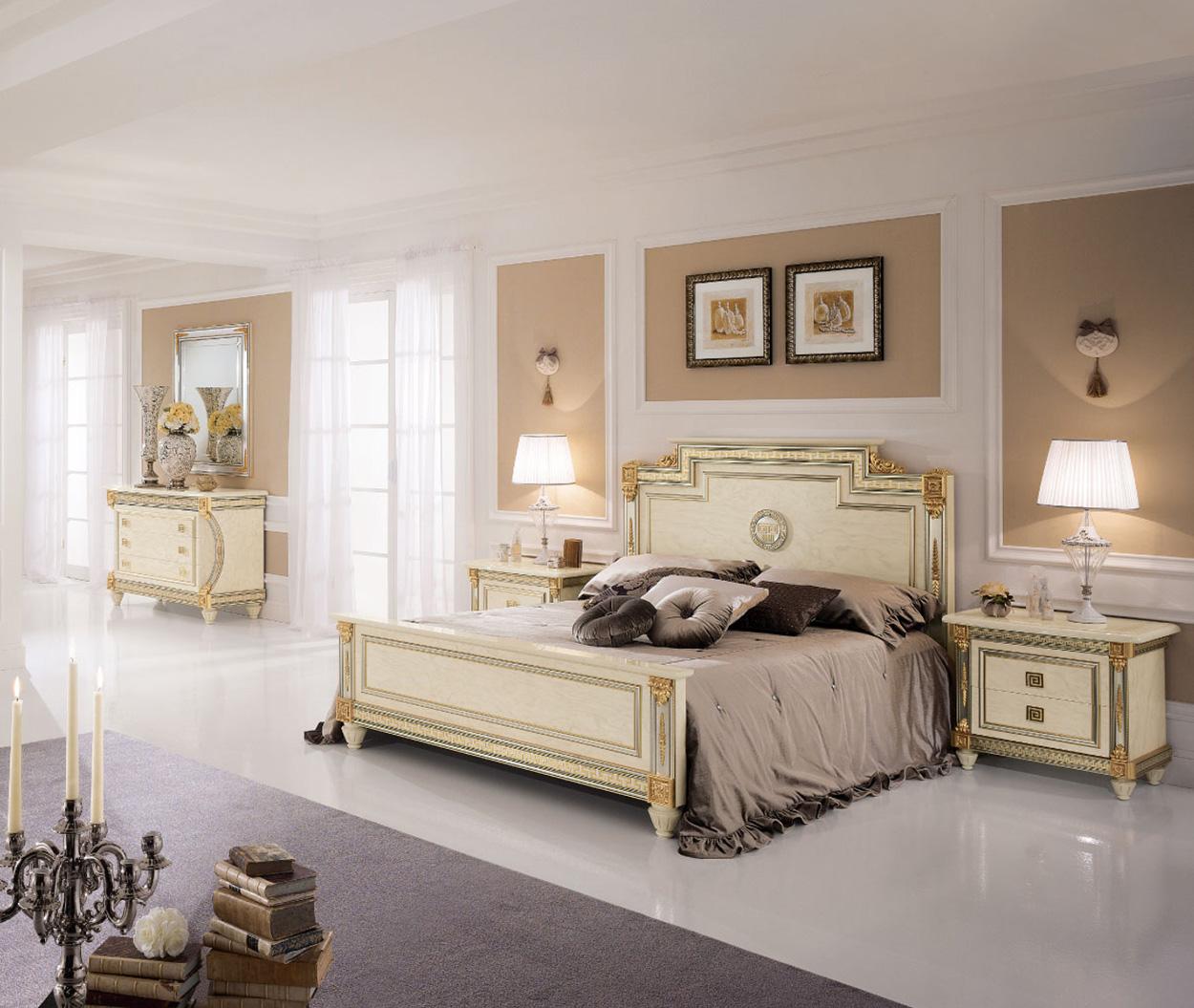 Classic, Traditional, Neo-Classical Platform Bedroom Set Liberty Night Liberty Night-EK-2NDM-5PC in Ivory, Gold, Beige 