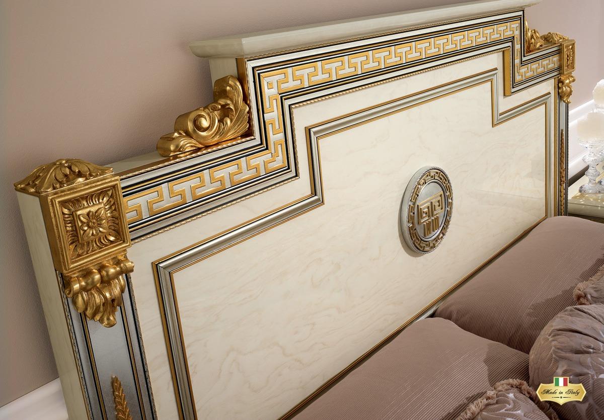 Classic, Traditional, Neo-Classical Platform Bed Liberty Night Liberty Night-Q in Ivory, Gold, Beige 
