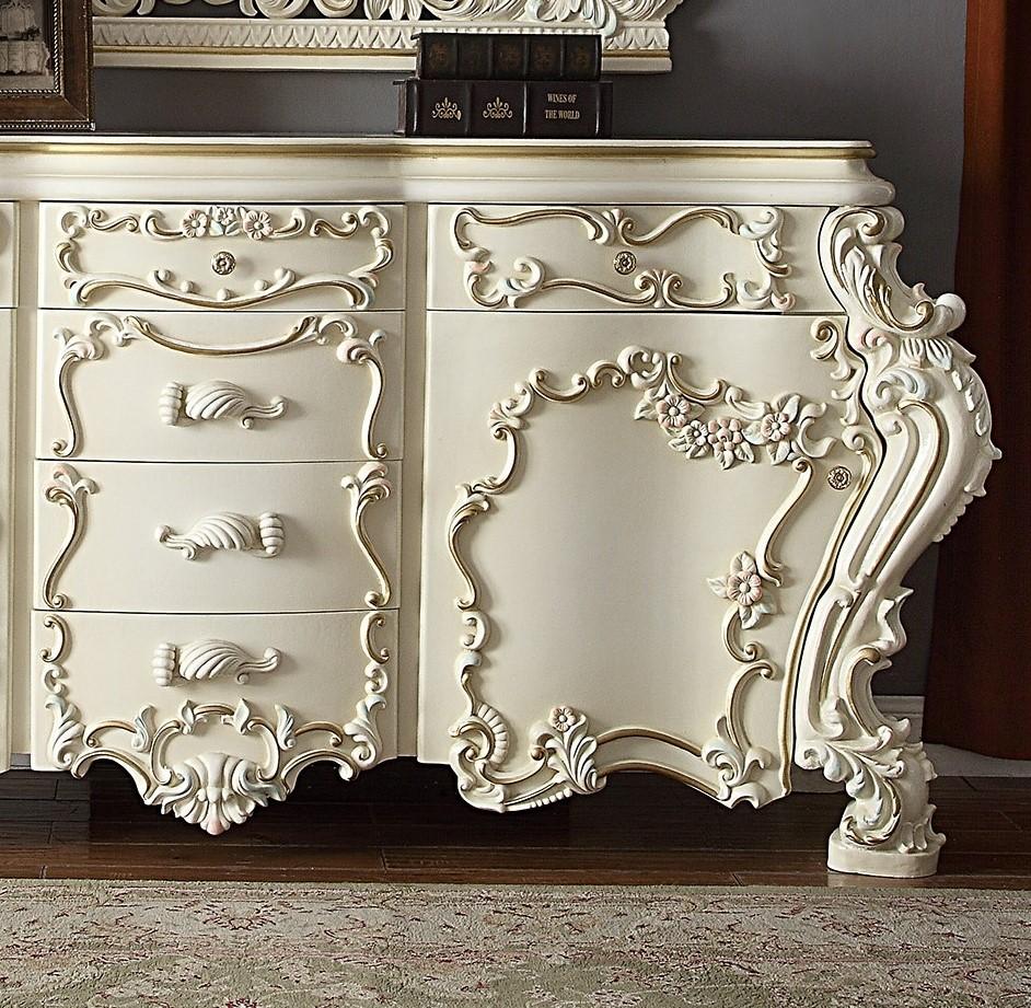 

    
Luxury White Gloss Dresser Traditional Homey Design HD-8089
