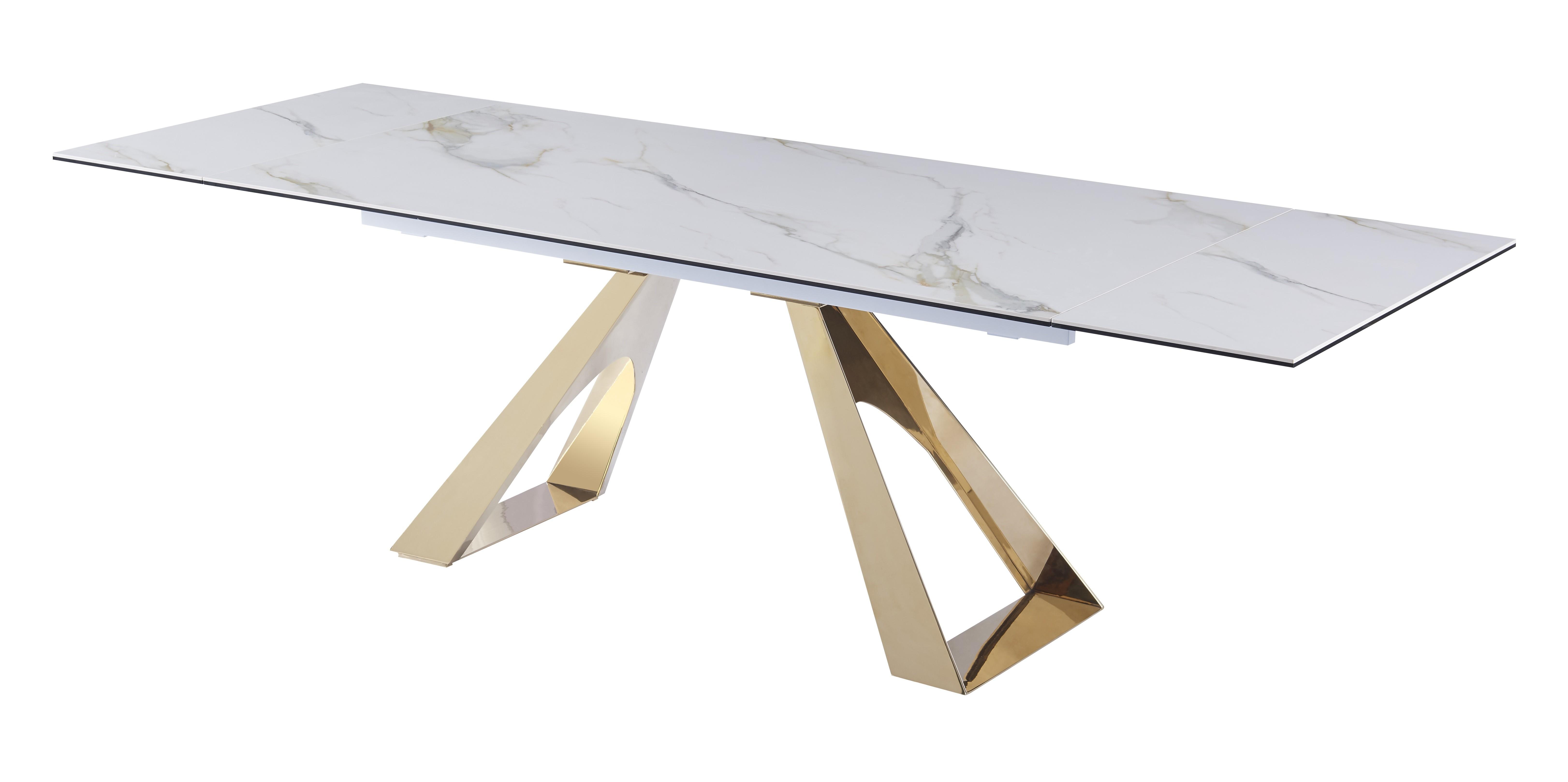 

    
Glossy White Ceramic Top Polished Brass Base Dining Table by J&M Furniture Orleans
